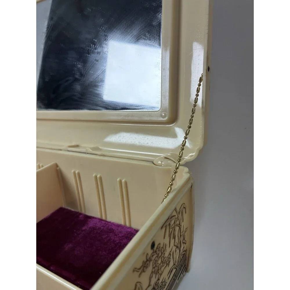 Vintage Japanese Bakelite Jewelry Storage Box 10/8/4 Super Detailed